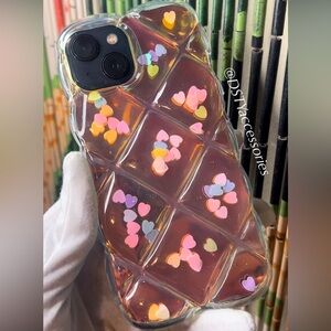 ✨ Reflective Hearts iPhone Case